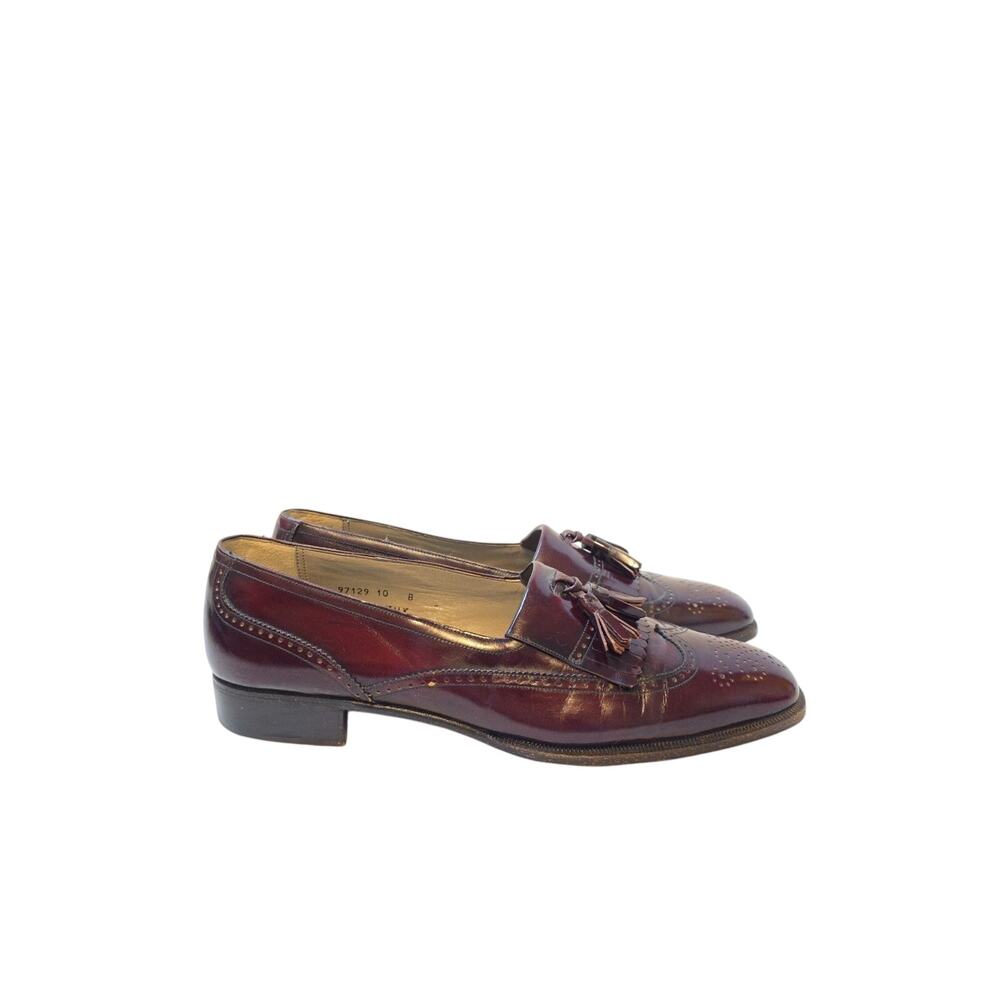 Florsheim Imperial Men’s Burgundy Kilt Tassel Slip On Loafer Shoes Sz 10 B